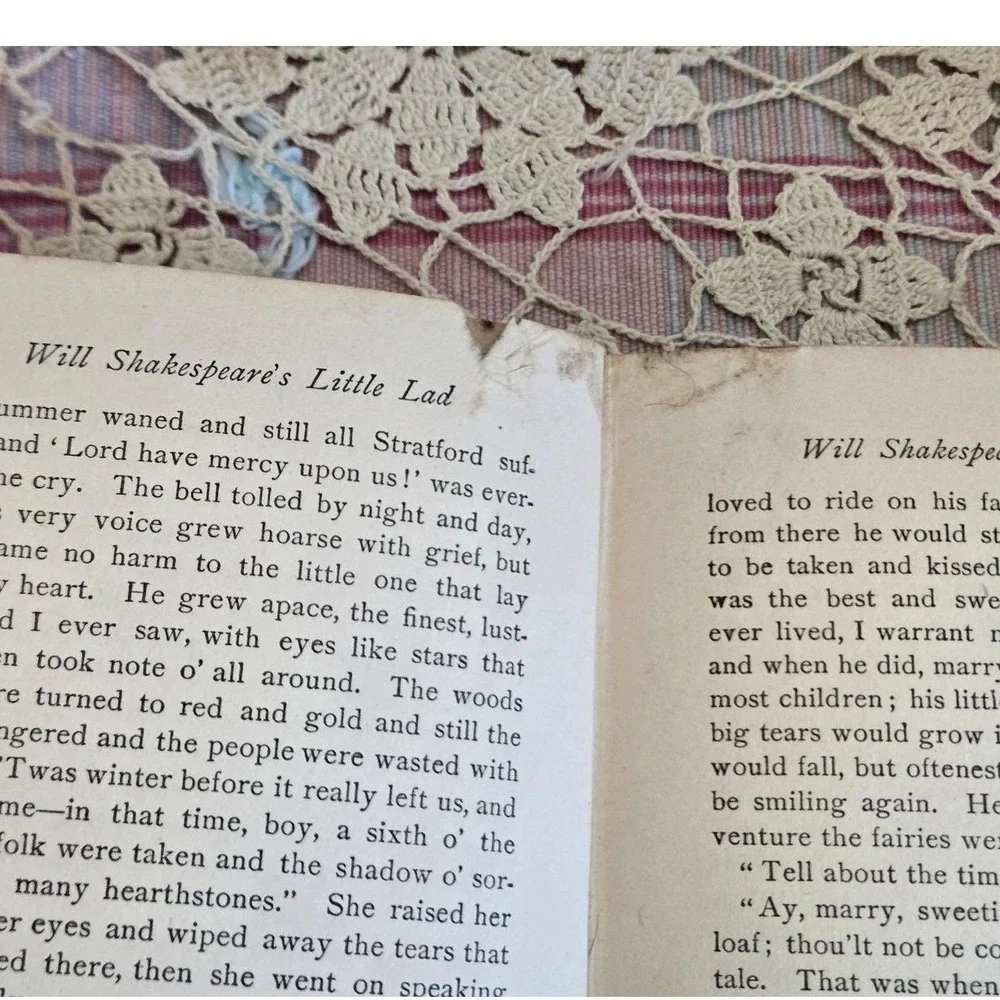 Vintage‎ Will Shakespeare's Little Lad, fiction hardcover 1916 Imogen Clark